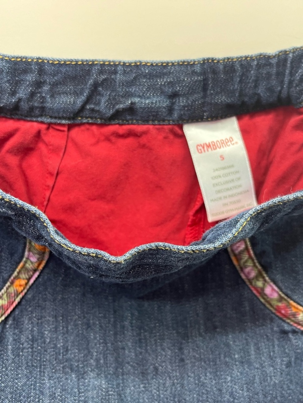 Gymboree Denim Skirt with Pink & Multicolor Embroidery - Picture 9 of 11